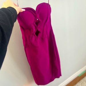 fusha strapless dress